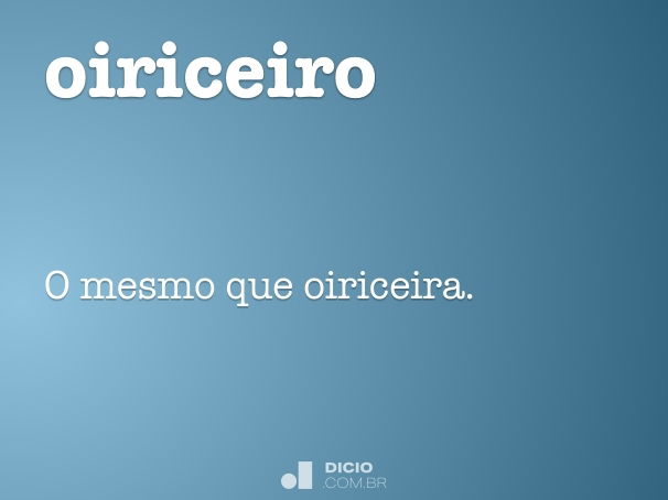 oiriceiro