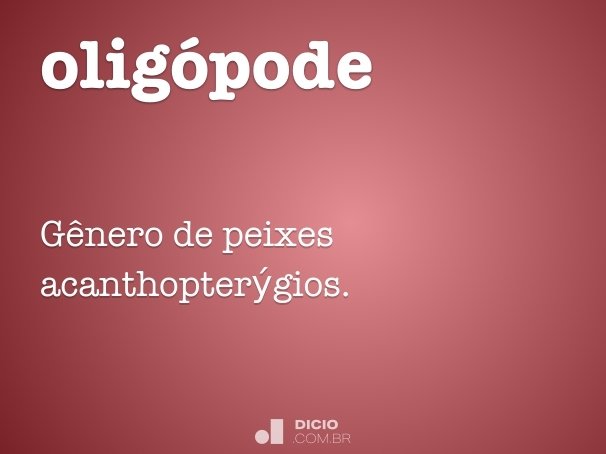 oligópode
