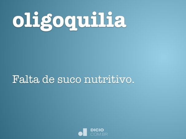 oligoquilia