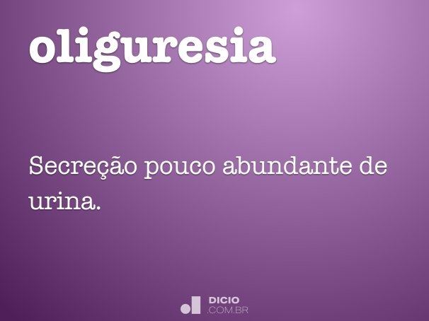 oliguresia