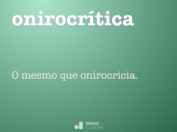 onirocrítica