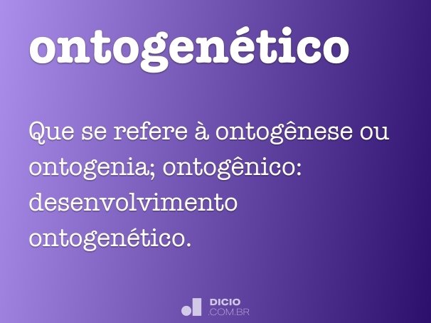 ontogenético