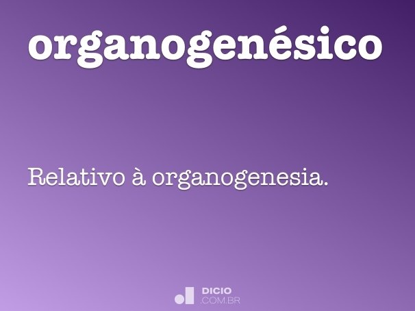 organogenésico
