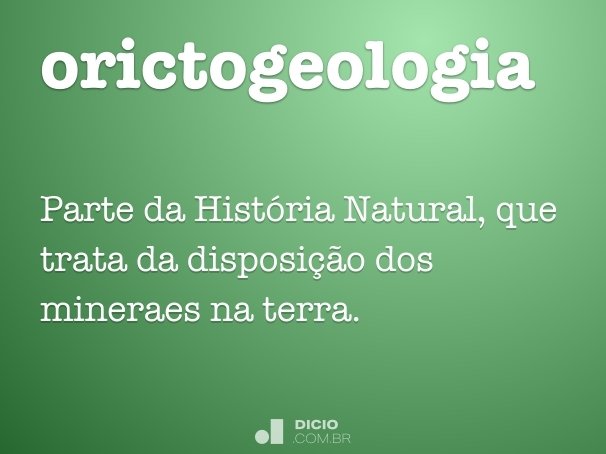 orictogeologia
