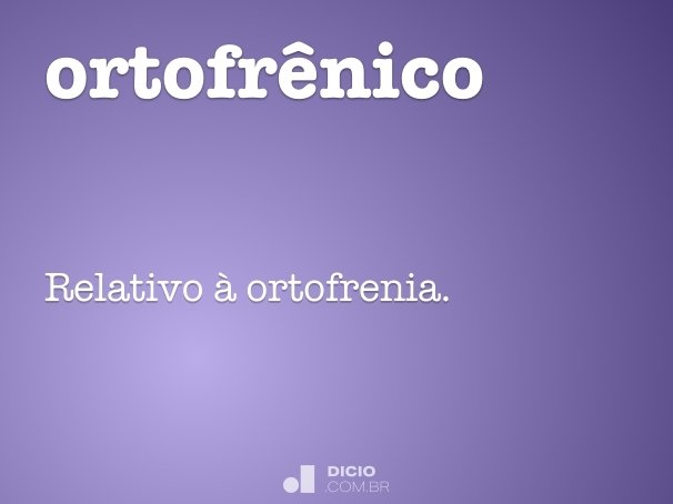 ortofrênico