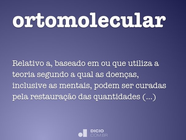 ortomolecular