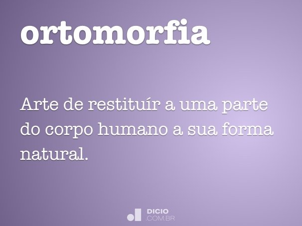 ortomorfia