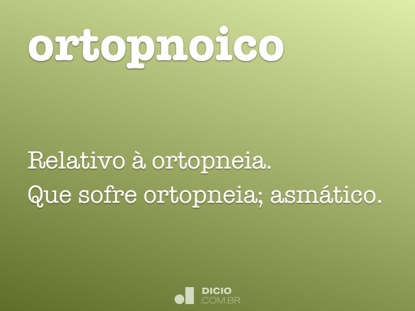 ortopnoico