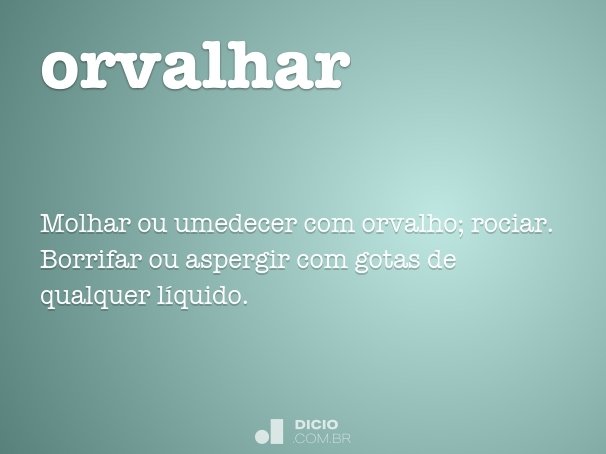 orvalhar