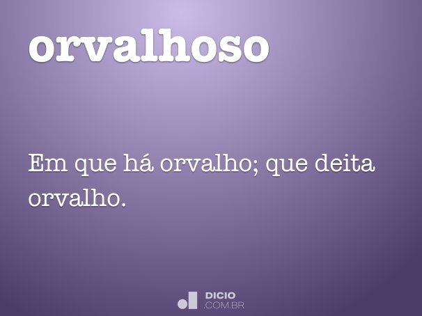 orvalhoso