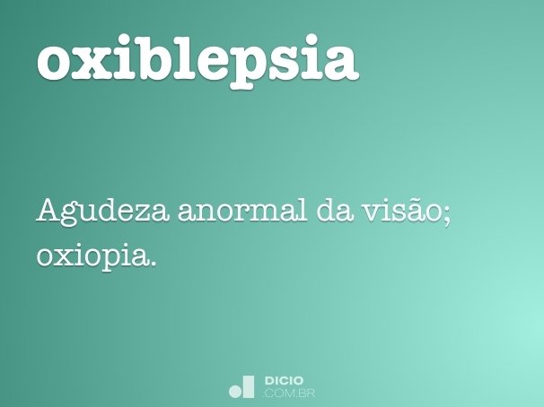 oxiblepsia