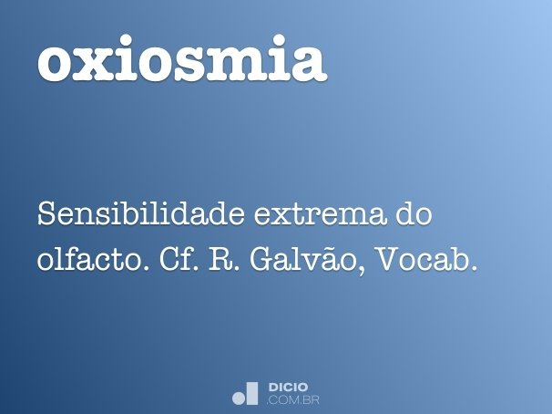 oxiosmia
