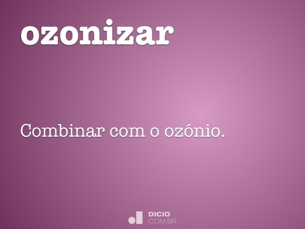 ozonizar