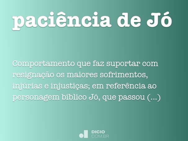 paciência de Jó