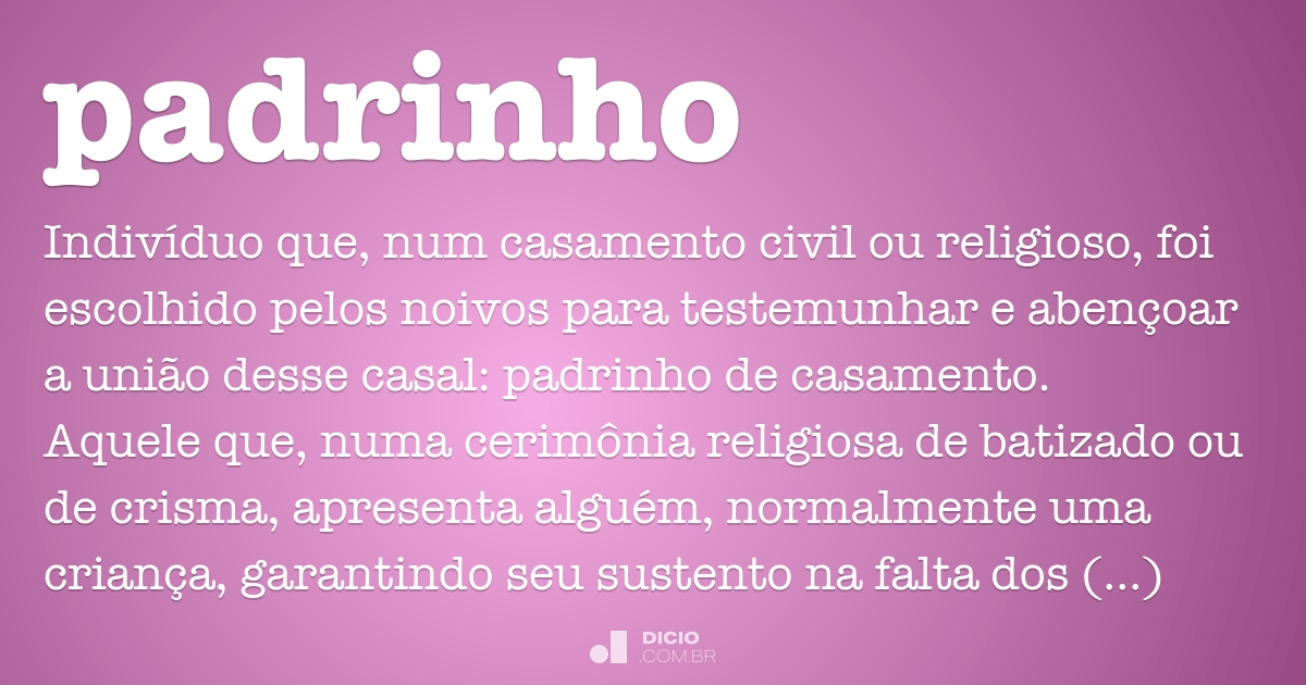 Padrinho - Dicio, Dicionário Online de Português