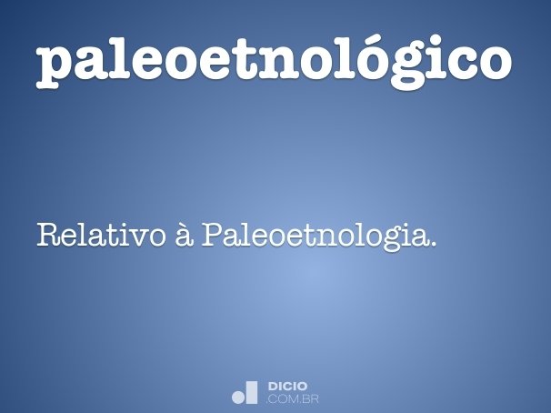 paleoetnológico