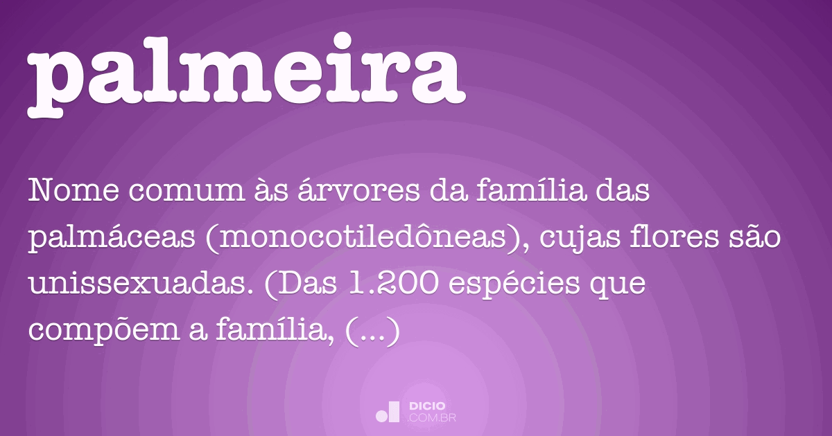 Qual o significado palmeira?