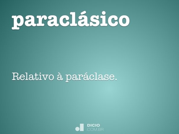paraclásico