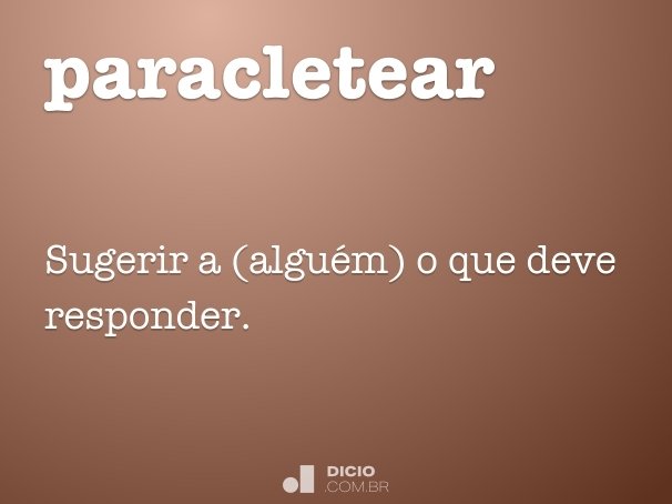 paracletear