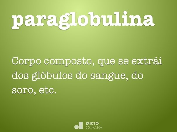 paraglobulina