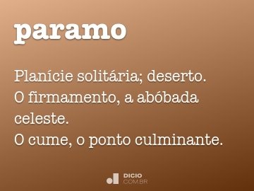 Paramo - Dicio, Dicionário Online de Português