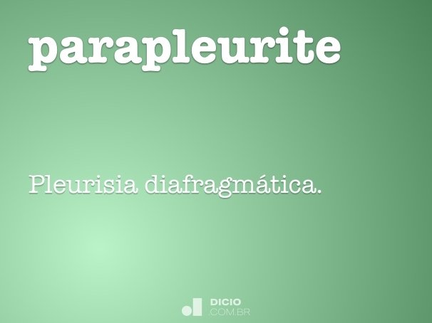 parapleurite