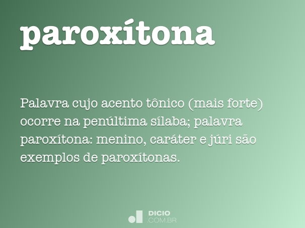 paroxítona
