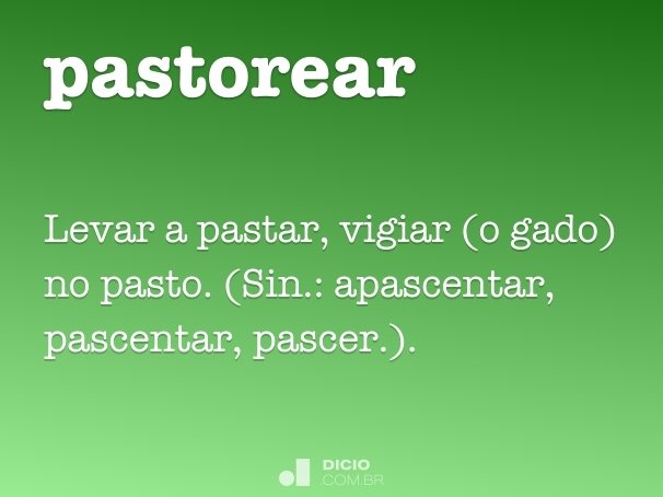pastorear