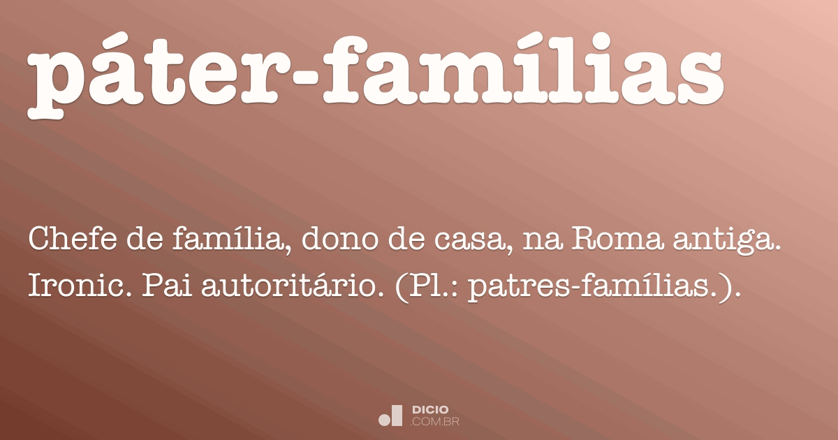 Páterfamílias Dicio, Dicionário Online de Português