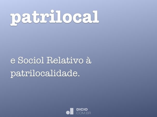 patrilocal