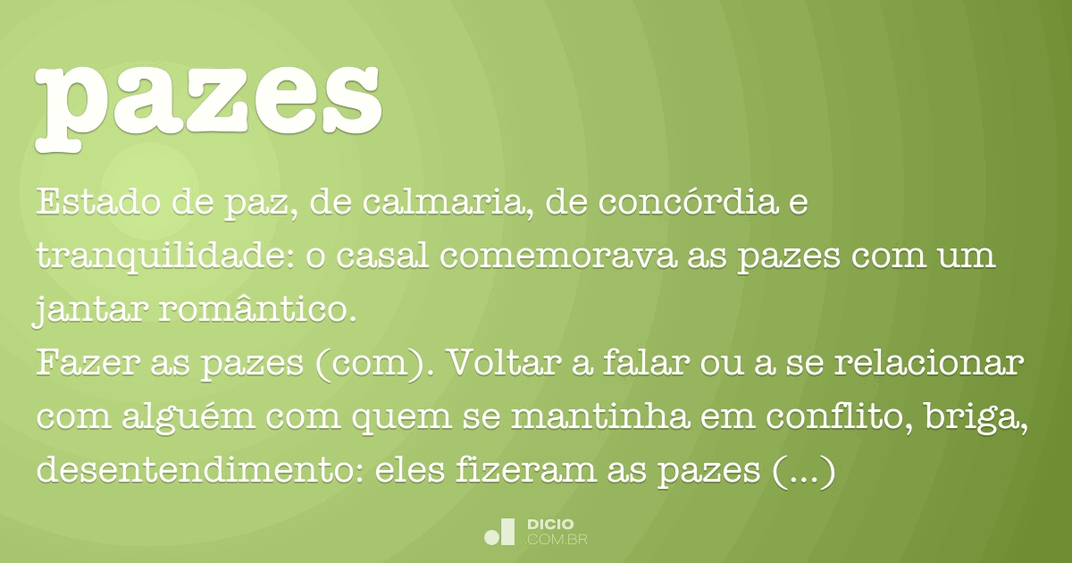 Pazes Dicio, Dicionário Online de Português