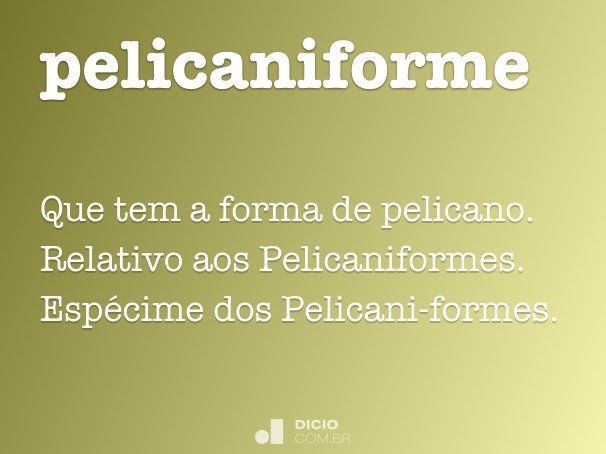 pelicaniforme