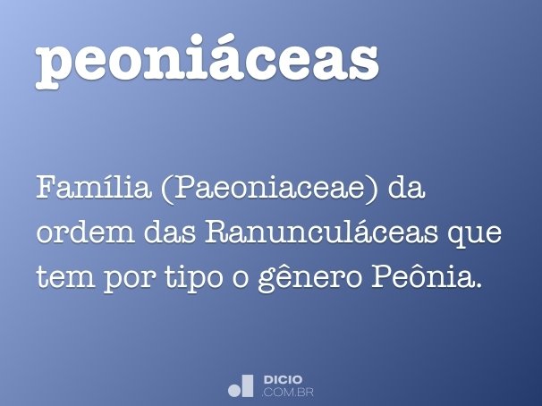 peoniáceas