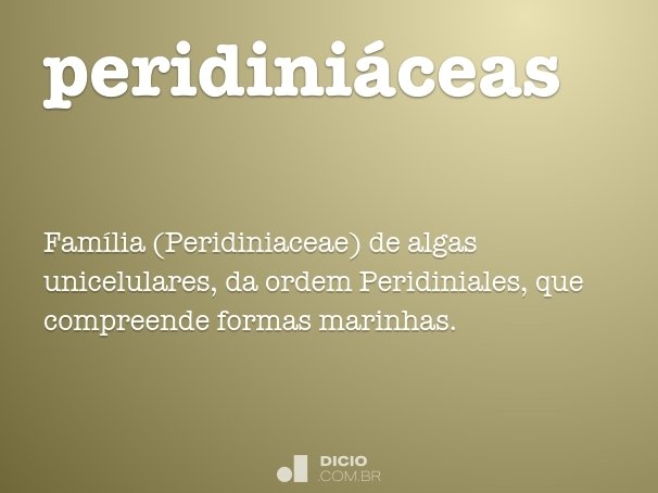 peridiniáceas