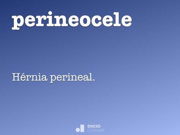 perineocele