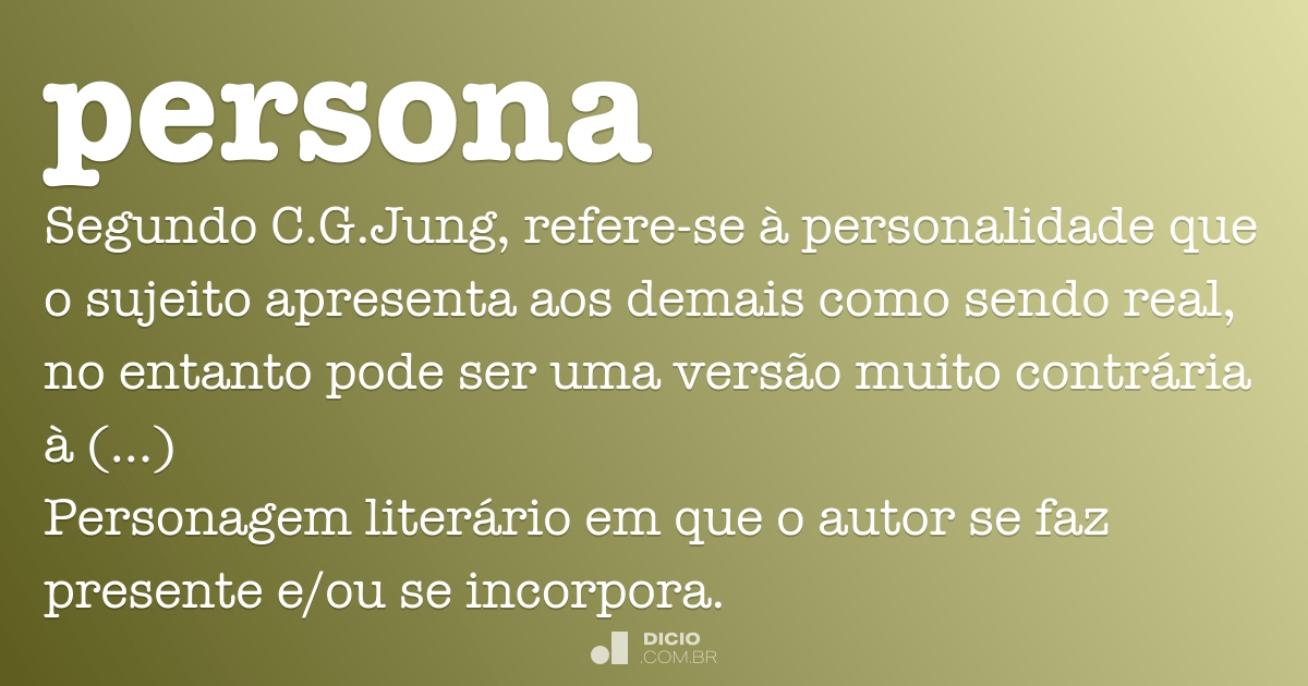 Persona - Dicionário Online de Português