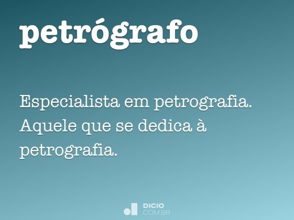 petrógrafo