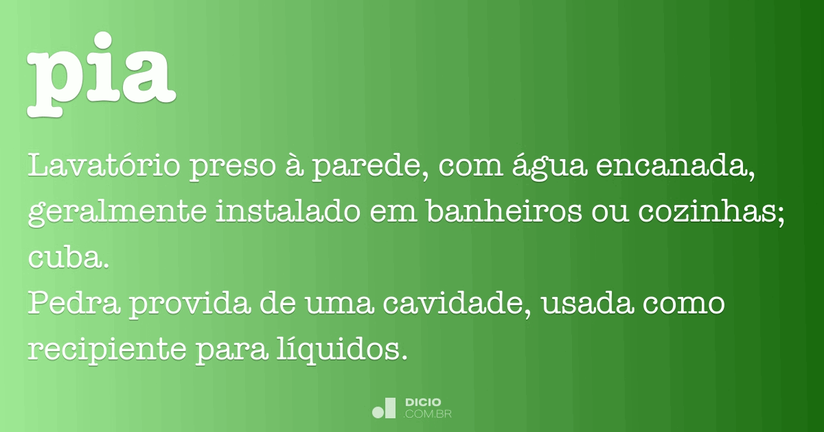 pia  Tradução de pia no Dicionário Infopédia de Português - Espanhol