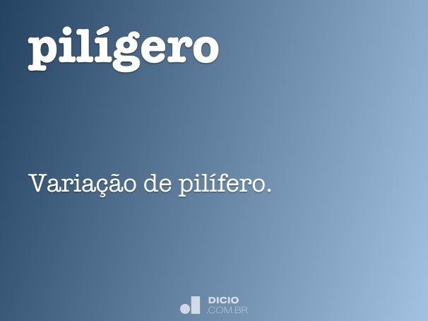 pilígero