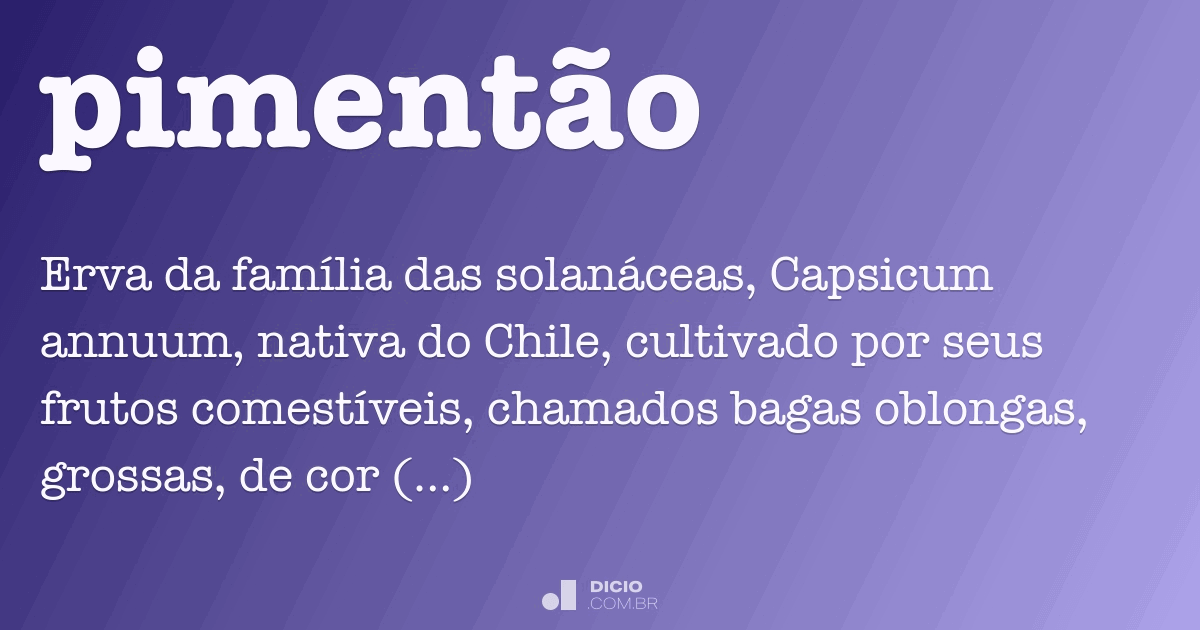 Qual é o plural de pimentão?