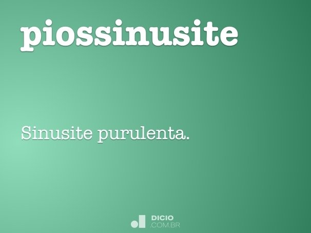 piossinusite