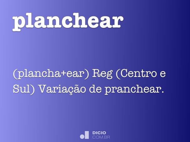 planchear