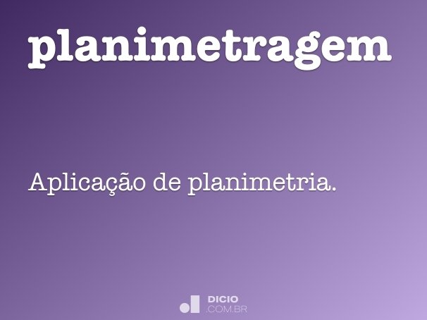 planimetragem