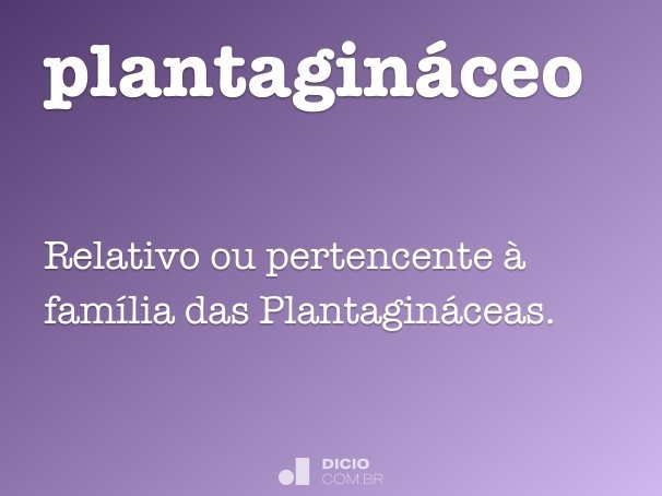 plantagináceo