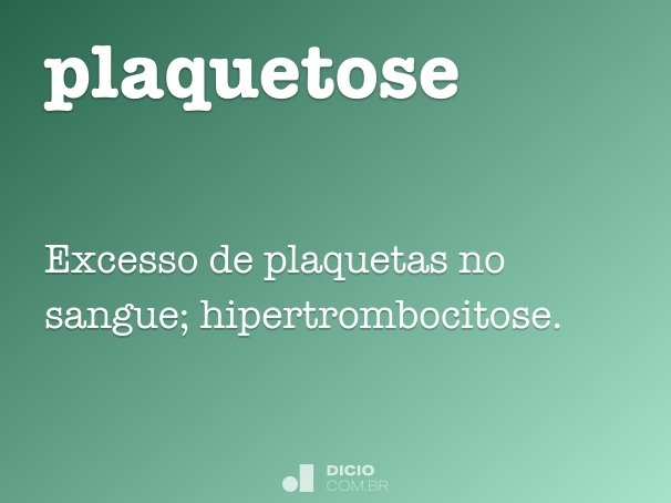 plaquetose
