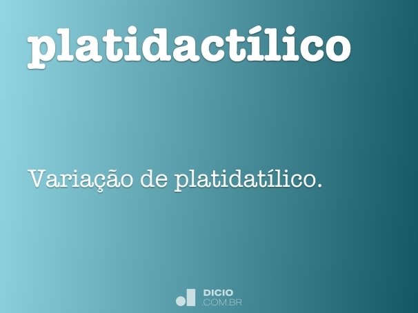 platidactílico