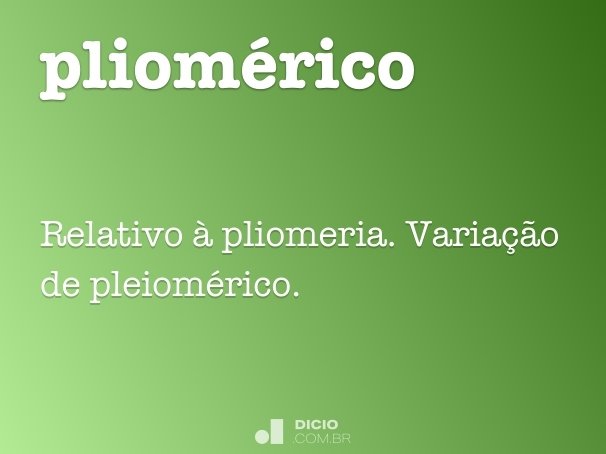 pliomérico