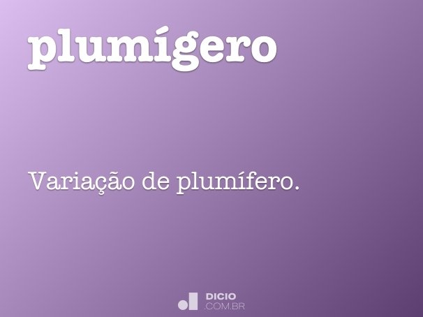 plumígero