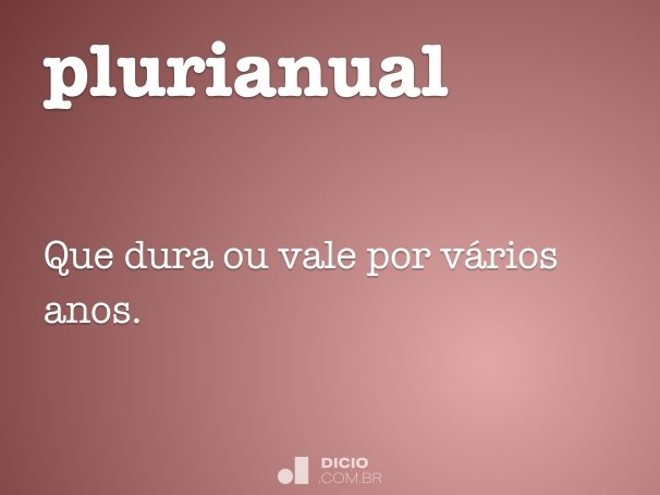 plurianual