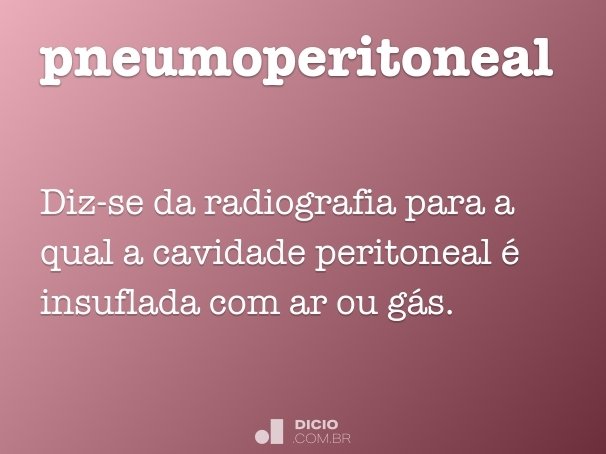 pneumoperitoneal